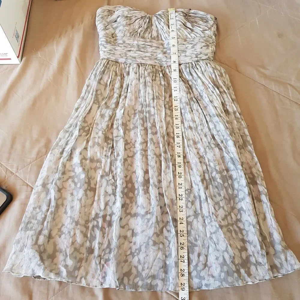 J.Crew Delia Dress Sz 00 Silk Strapless Sweetheart Wedding Guest Cocktail Bride